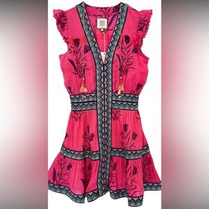 BELL by Alicia Bell - Beth Pink Mini Dress (as seen on Piper in The White Lotus